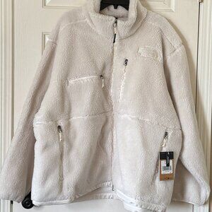 Mens The North Face Denali X Fleece Full Zip Jacket White Dune 2XL